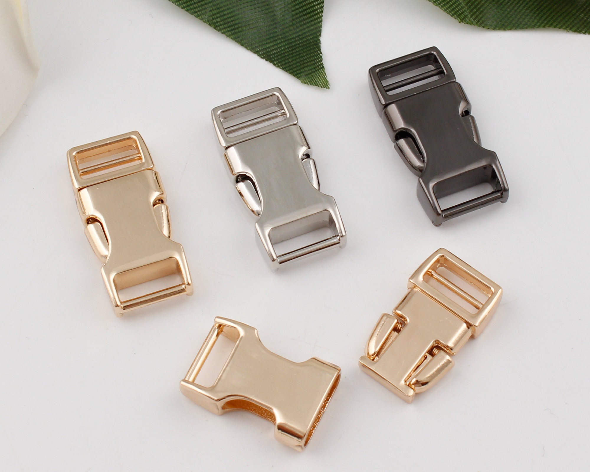 10pcs Meetee Nylon Elastic Belt Loop Ring Clip Hook Tail Clasp For