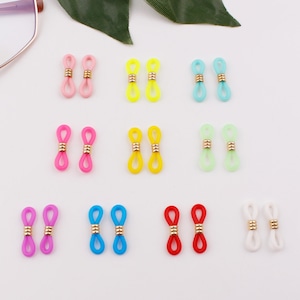 Eyeglass Chain Ends Eyeglass chain holders Silicone Loops eyeglass grip components 10-20-50pcs