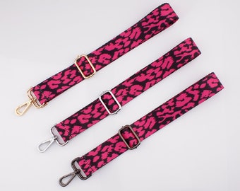 1,5 Zoll 38mm Mei rot Leopard Print verstellbare Tasche Band Kreuz Körper Tasche Band Ersatz Band gewebt Tasche Riemen einzelne Schultertasche Riemen