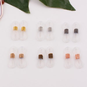 Eyeglass Chain Ends Eyeglass chain holders Silicone Loops eyeglass grip components 10-20-50pcs