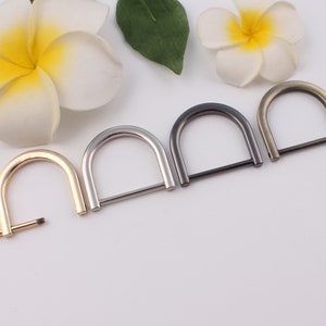 31mm Inner metal d ring horseshoe d ring screw d ring bag connector u shape ring bag hardware bag clasp screw shackle d rings 2-4-10 pcs