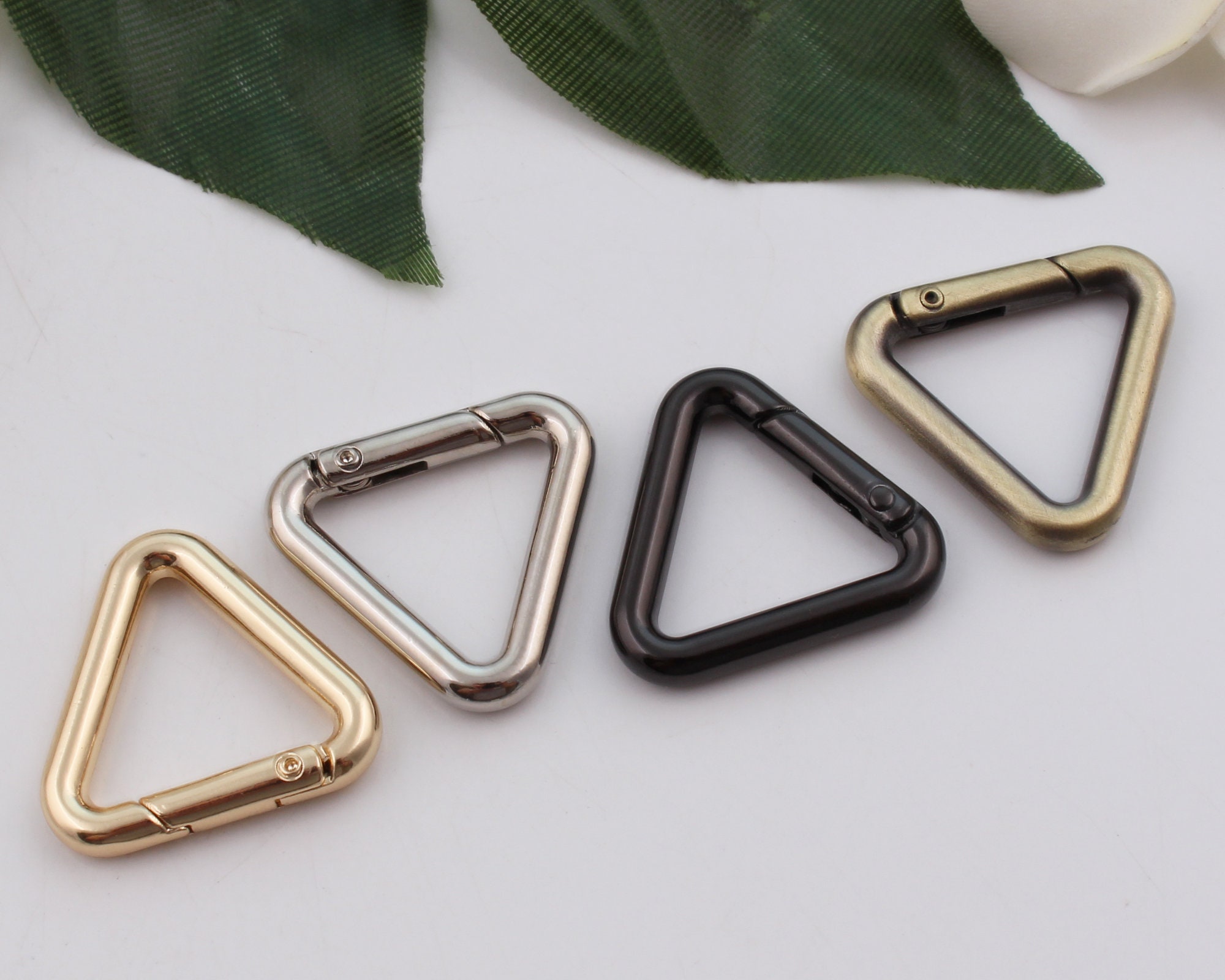 3/4 Inch 19mm Inner Triangle Spring Ring Clasps Metal Triangle