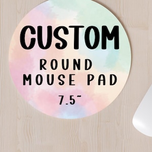 Custom Round Mouse Pad: Personalized Photo or Logo, 7.5&quot; Diameter