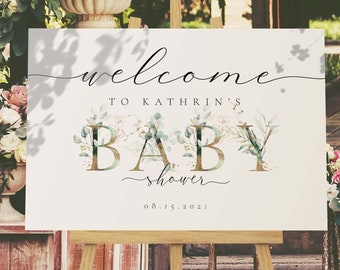 Baby Shower Welcome Sign Baby Shower Banner Outdoor Yard Sign Baby Shower Decorations Baby Shower Themes For Girls And Boys | Eve