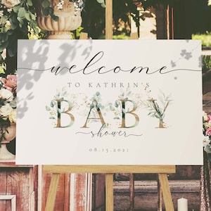 Baby Shower Welcome Sign Baby Shower Banner Outdoor Yard Sign Baby Shower Decorations Baby Shower Themes For Girls And Boys | Eve