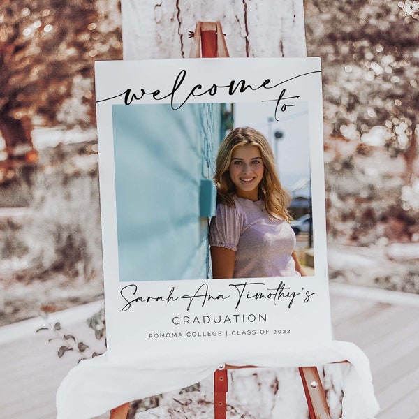 Graduation Sign, Graduation Yard Signs, Graduation Decor 2022, Welcome Congratulations Celebration Print, Highschool College Graduation 2022