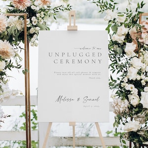 Unplugged Ceremony Sign, Unplugged Wedding, Welcome To Our Unplugged Wedding Sign