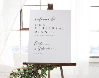 Rehearsal Dinner Sign, Rehearsal Sign, Rehearsal Dinner Wedding Sign, Vertical Wedding Signs, Rehearsal Dinner Welcome Signs