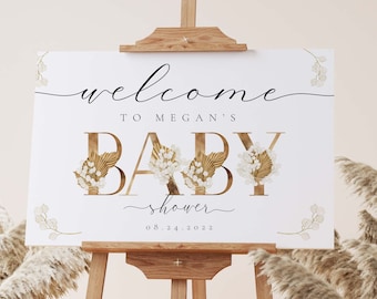 Boho Baby Shower Sign Baby Shower Welcome Sign Baby Shower Banner Outdoor Yard Sign Baby Shower Decor Baby Shower Themes For Girls And Boys