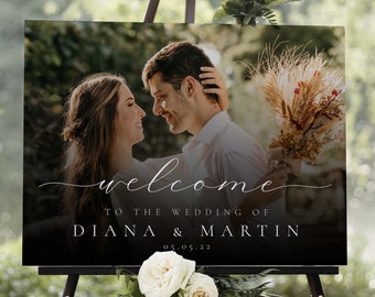 Wedding Welcome Sign, Wedding Rehearsal Sign, Photo Wedding Sign, Engagement Welcome Sign, Wedding Picture Sign, Outdoor Wedding Sign
