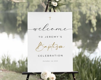 Baptism Welcome Sign, Personalized Baptism Sign, Baptism Invitation Sign, Baptism Decor Centerpieces