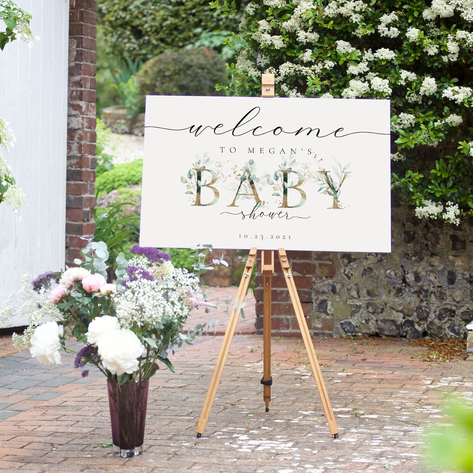 Baby Shower Sign Baby Shower Banner Outdoor Yard Sign Etsy