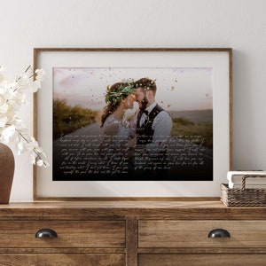 Personalized Wedding Vows Print, Anniversary Keepsake