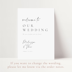 Wedding Welcome Sign, Wedding Sign, Welcome To Our Wedding Sign, Wedding Board Vertical Emily image 5