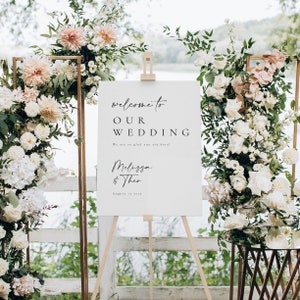 Wedding Welcome Sign, Wedding Sign, Welcome To Our Wedding Sign, Wedding Board Vertical Emily image 4