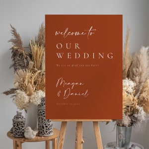 Fall Wedding Welcome Sign, Fall Colored Wedding, Fall Wedding Centerpieces, Fall Wedding Ideas image 3