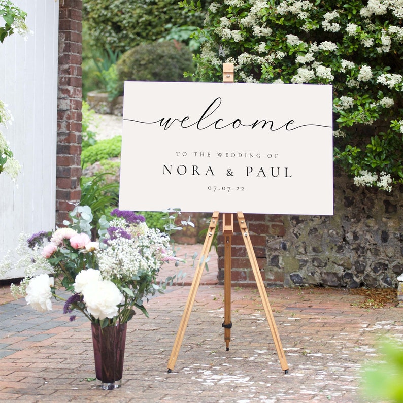 Printable Wedding Welcome Sign, Digital Download Wedding Sign, Welcome To Our Wedding Sign, Wedding Outdoor Board, Wedding Signs, Sign DYI 