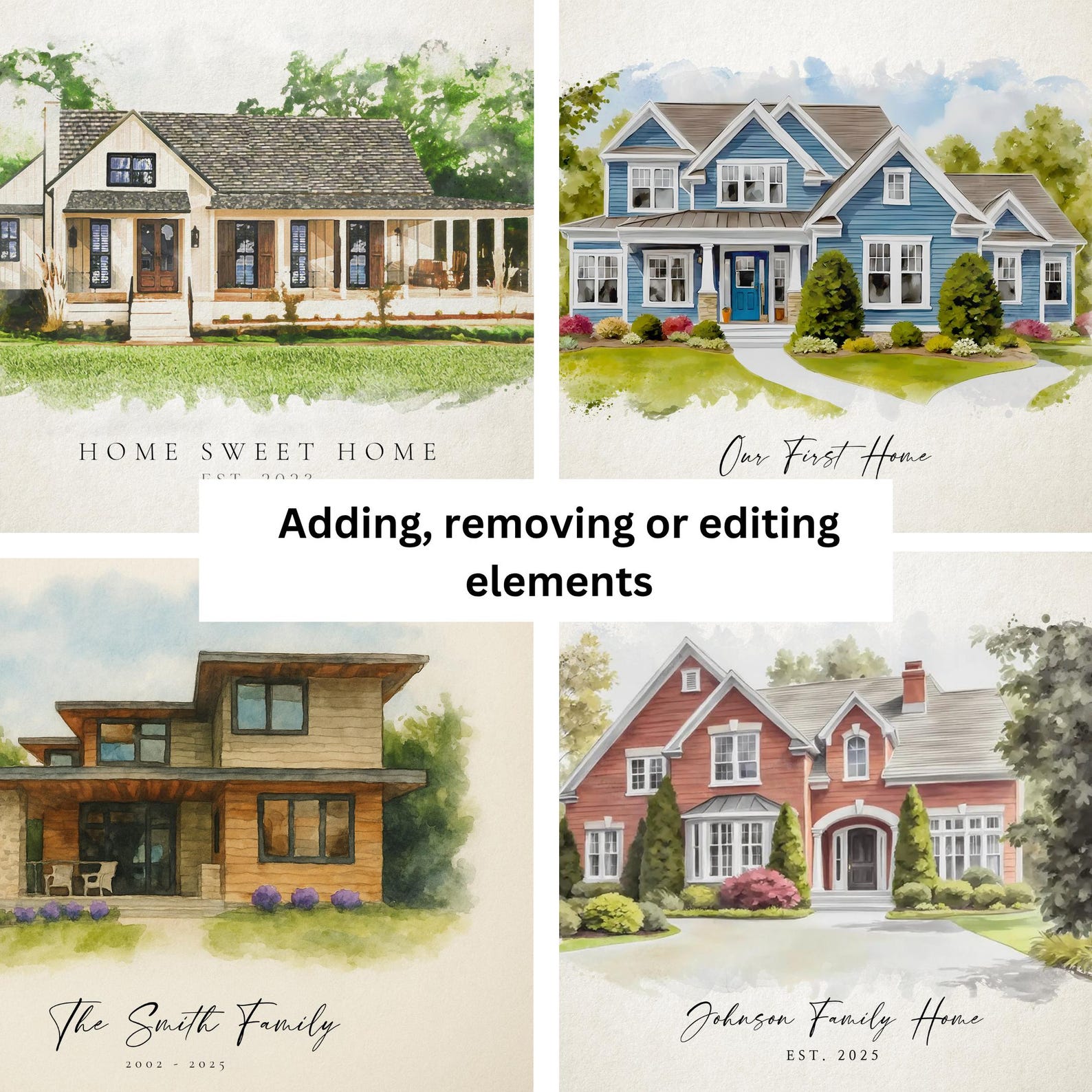 Editing Your Custom Home Portrait | Add-on Listing for Editing ...