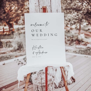 Wedding Welcome Sign, Wedding Sign, Welcome To Our Wedding Sign, Wedding Board Vertical Emily image 2