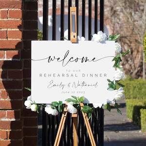 Rehearsal Dinner Sign, Rehearsal Sign, Rehearsal Dinner Wedding Sign, Wedding Signs, Rehearsal Dinner Welcome Signs | Liv