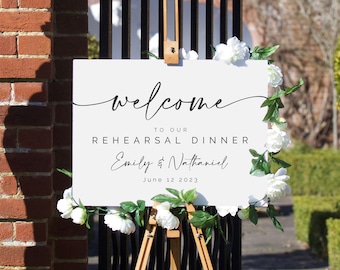 Rehearsal Dinner Sign, Rehearsal Sign, Rehearsal Dinner Wedding Sign, Wedding Signs, Rehearsal Dinner Welcome Signs | Liv