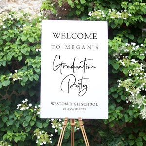 Graduation Sign, Graduation Yard Signs, Graduation Decor Class Of 2023, Modern Graduation Party Sign, Printed and Shipped Sign