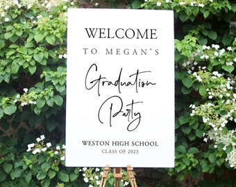 Custom Graduation Party Welcome Sign, Modern Class Of 2026 Decor