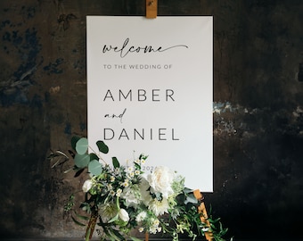 Welcome To Our Wedding Sign, Wedding Welcome Sign, Wedding Welcome Board Vertical