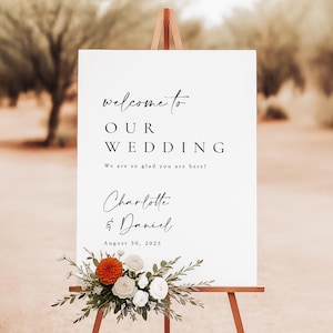 Wedding Welcome Sign, Custom Wedding Sign, Welcome To Our Wedding Sign, Wedding Board Vertical