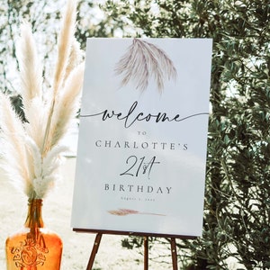 DIGITAL Birthday Welcome Sign, Birthday Sign, Welcome To Birthday Sign Editable Template