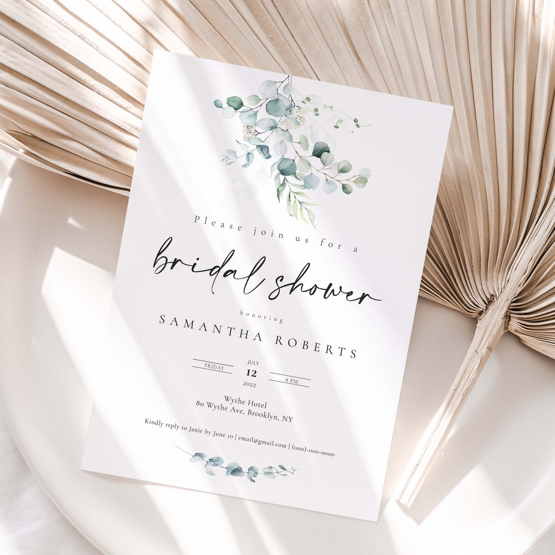 Bridal Shower Invitation Template Printable Bridal Shower image 1