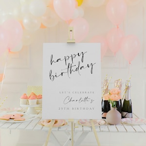 Birthday Welcome Sign, Birthday Yard Signs, Birthday Decor, Boho Theme Party 21 30 50, Birthday Party Decorations