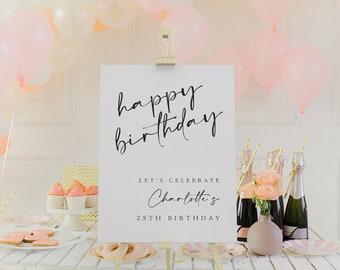 Custom Birthday Welcome Sign, Party Decor