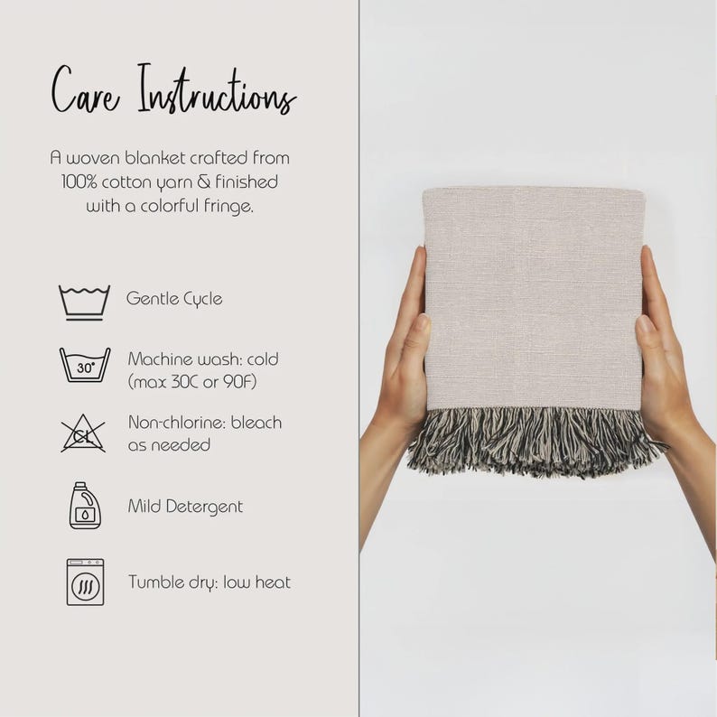 Personalized Blanket Care Instructions