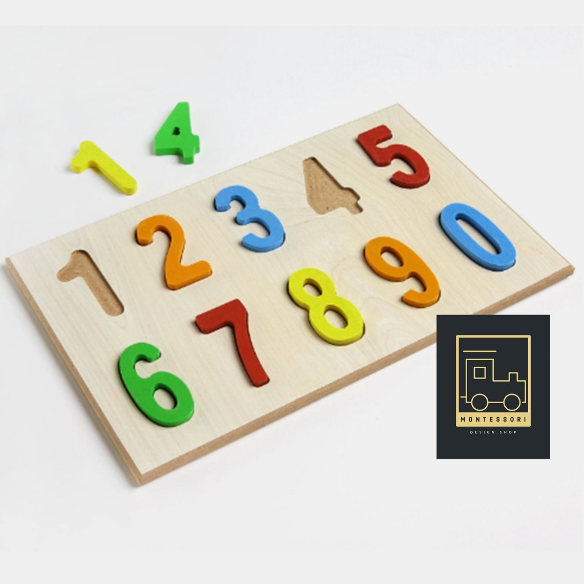 Wooden Number Puzzle 0-9 Wooden Puzzle Number Puzzle | Etsy