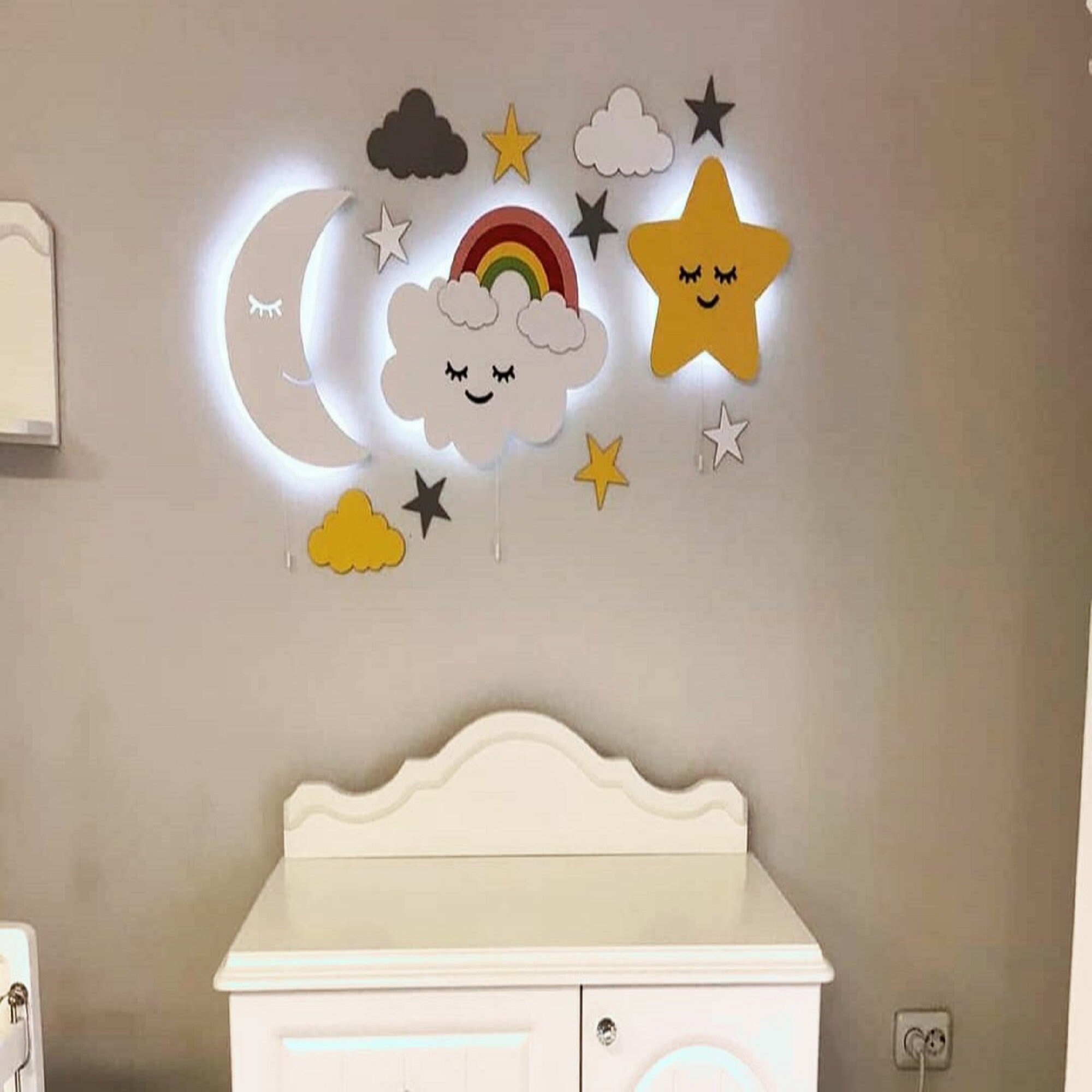 CLOUD WALL LIGHT Nursery Lighting Baby Room Night light Etsy