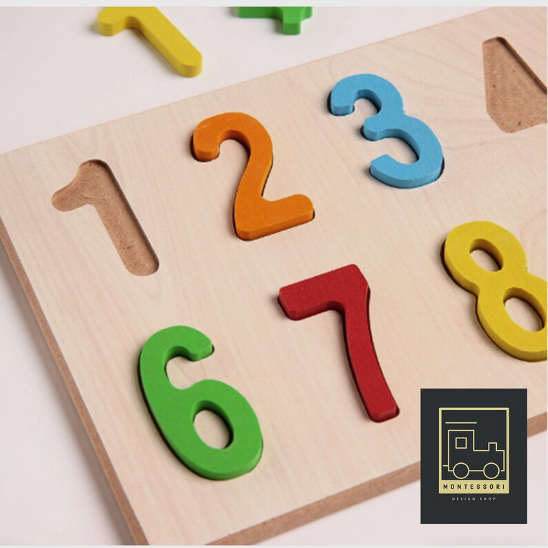 Wooden Number Puzzle 09 Wooden Puzzle Number Puzzle Etsy