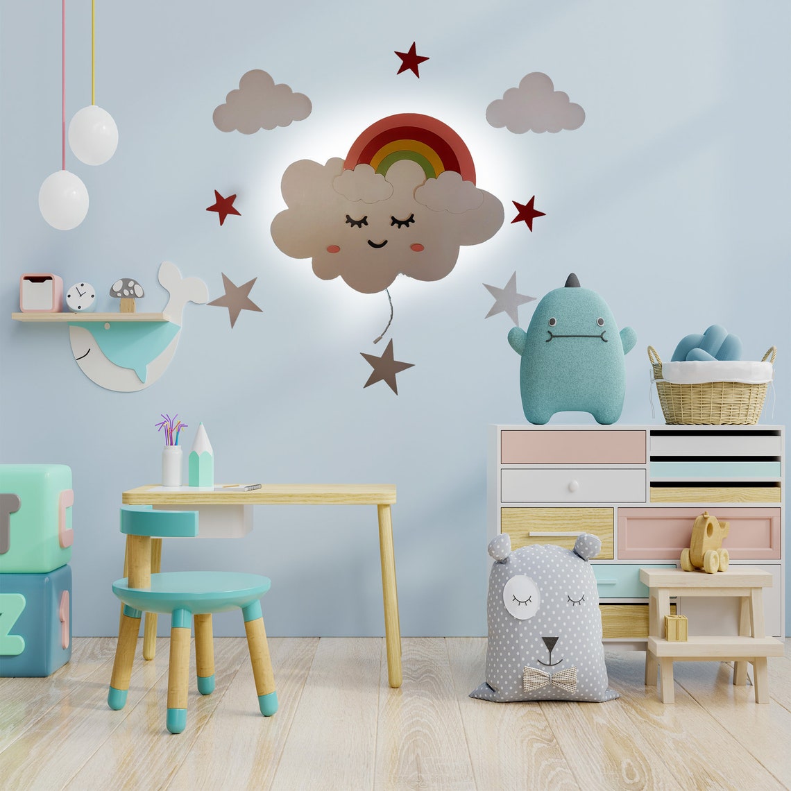 CLOUD WALL LIGHT Nursery Lighting Baby Room Night Light Etsy