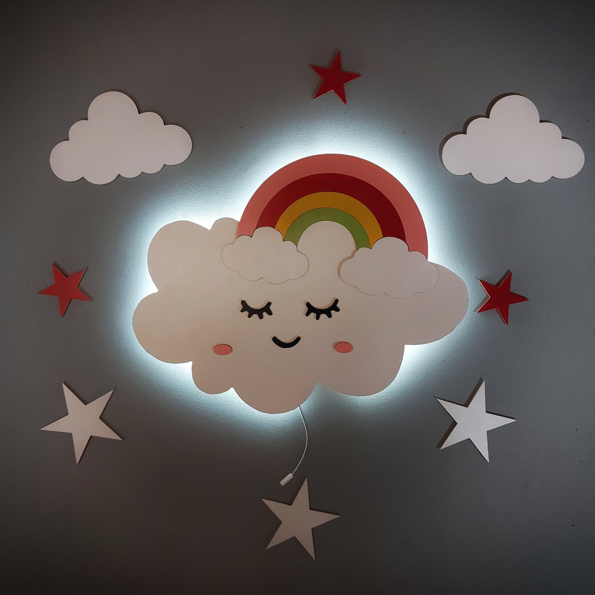 CLOUD WALL LIGHT Nursery Lighting Baby Room Night light Etsy