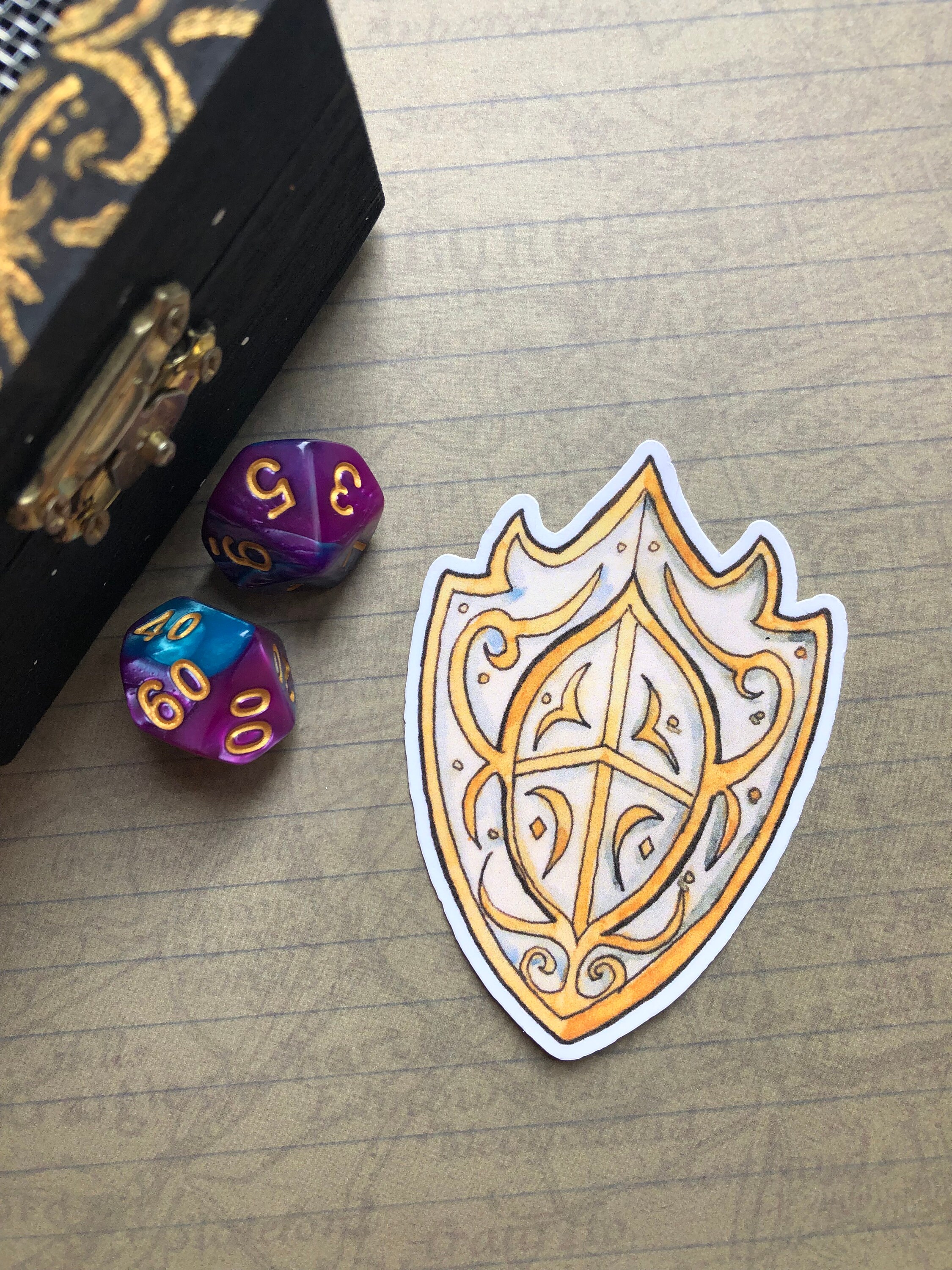 Dungeons and Dragons Shield Sticker | Etsy