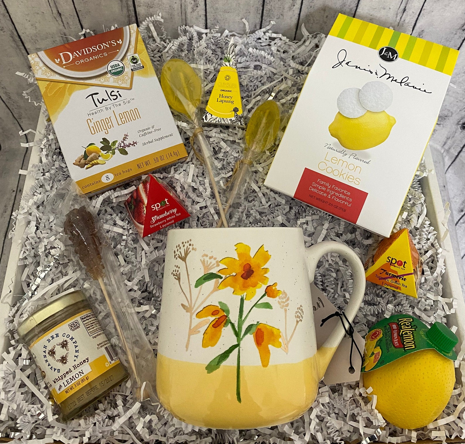 Hot Tea Gift Set Get Well Gift Box Sunshine Tea Gift Set Etsy