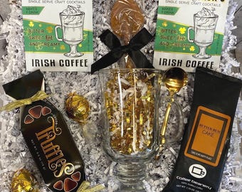 Coffee Gift Box, Irish Coffee, Winter Warmer Gift, Gift for Her, Thank You, Hot Toddy Gift, Birthday for Him, Craft Cocktail