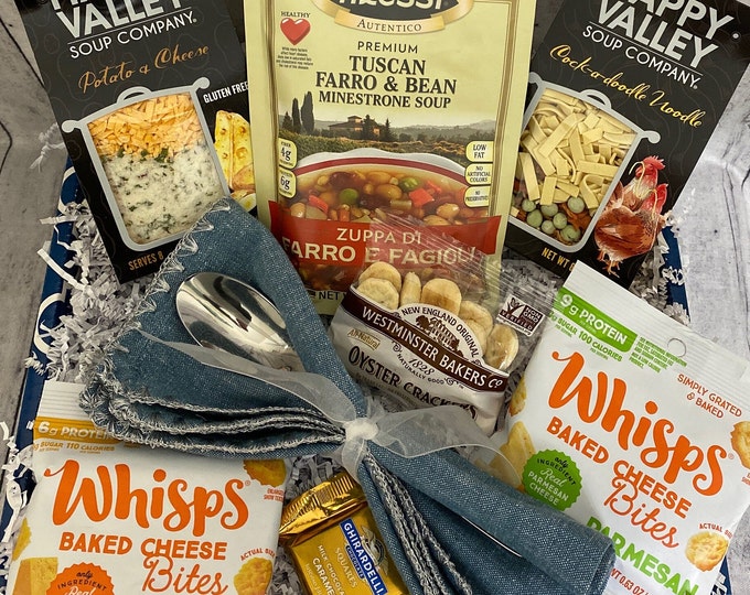 Gourmet Soup Gift Box, Sympathy Gift Box, Gift for Couples, Soup Care