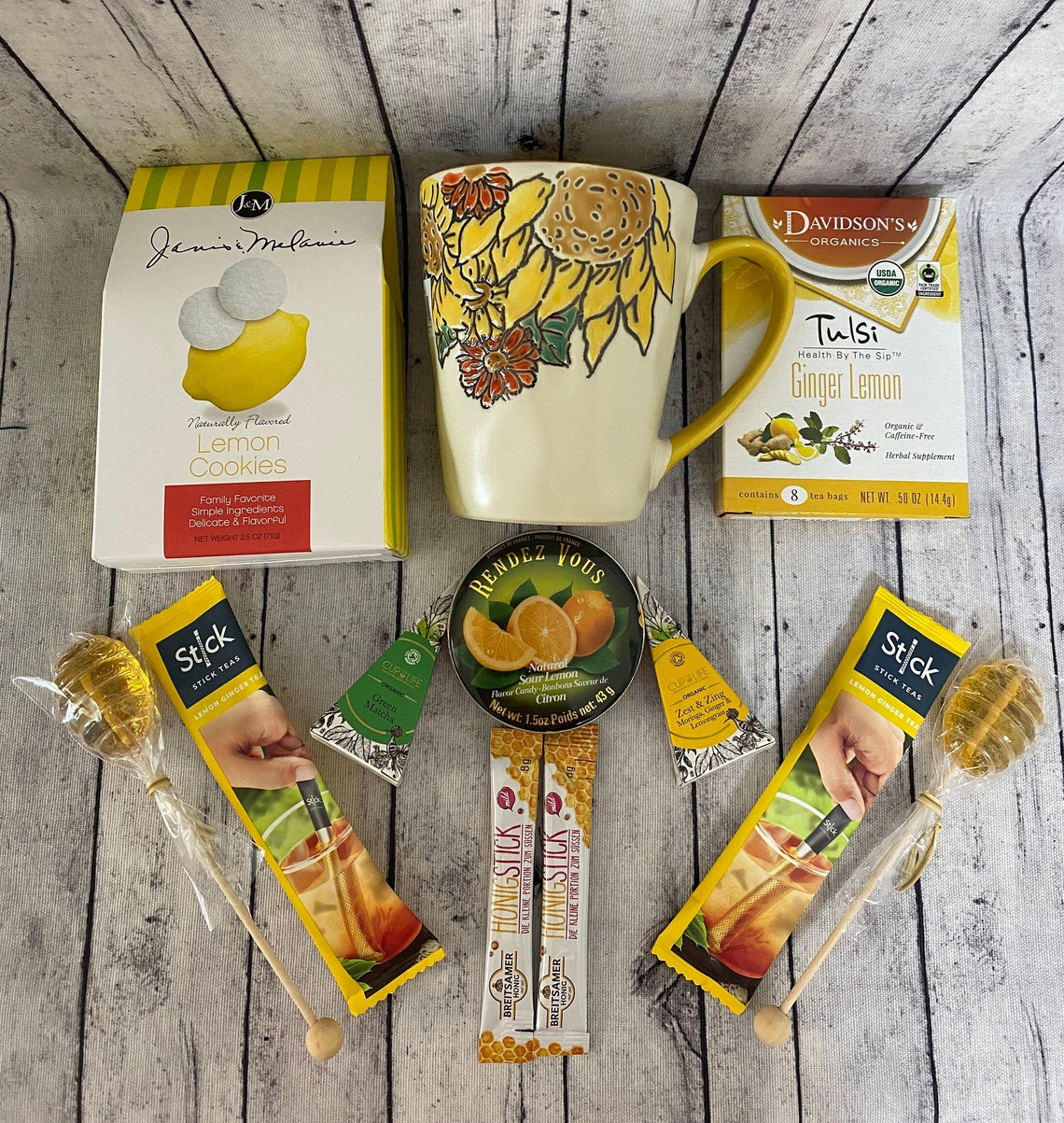 Sunflower Tea and Honey Care Package Fall Tea Gift Basket Etsy