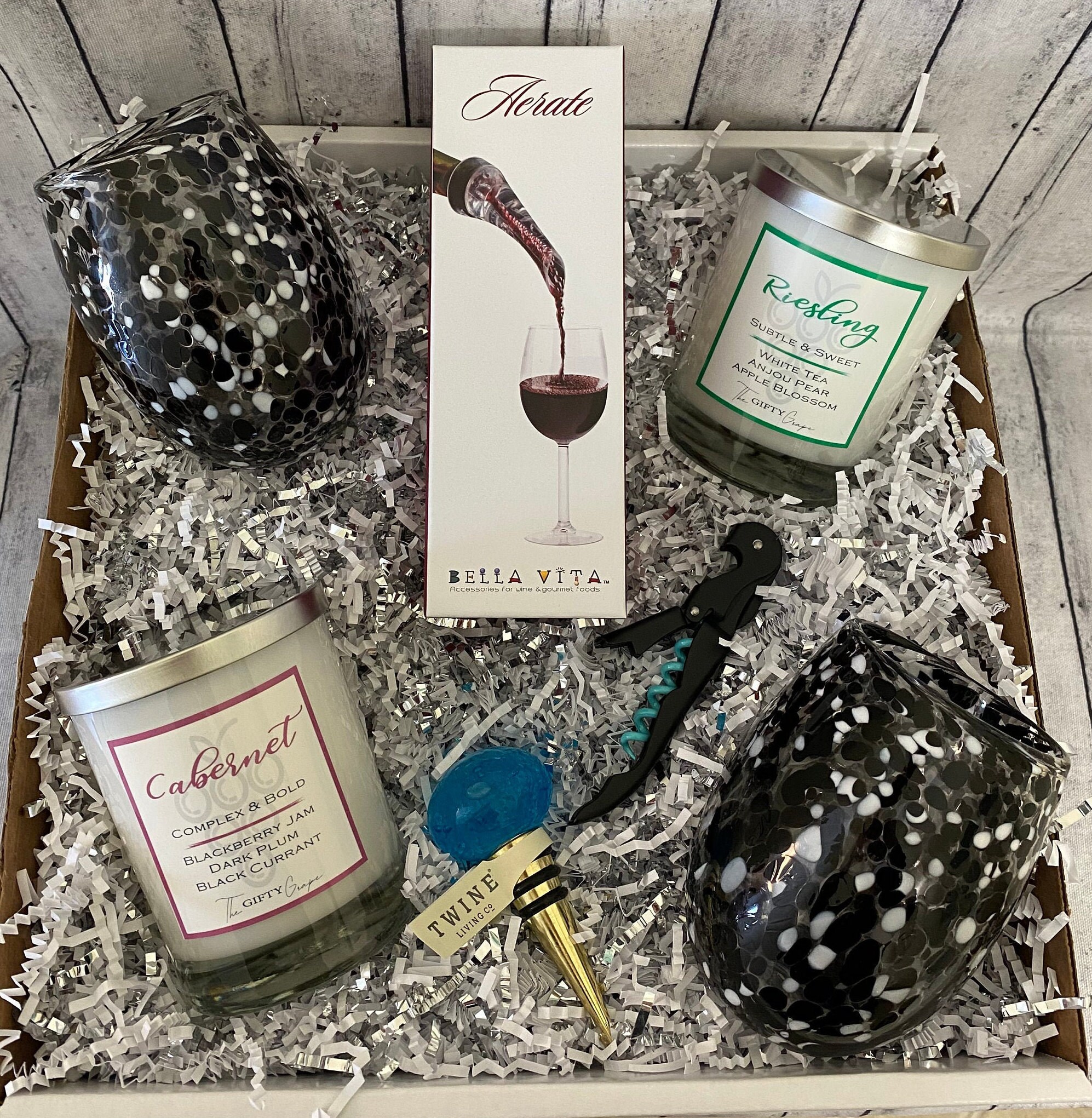 Classic Wine Essentials Gift Basket Thinking of You Etsy