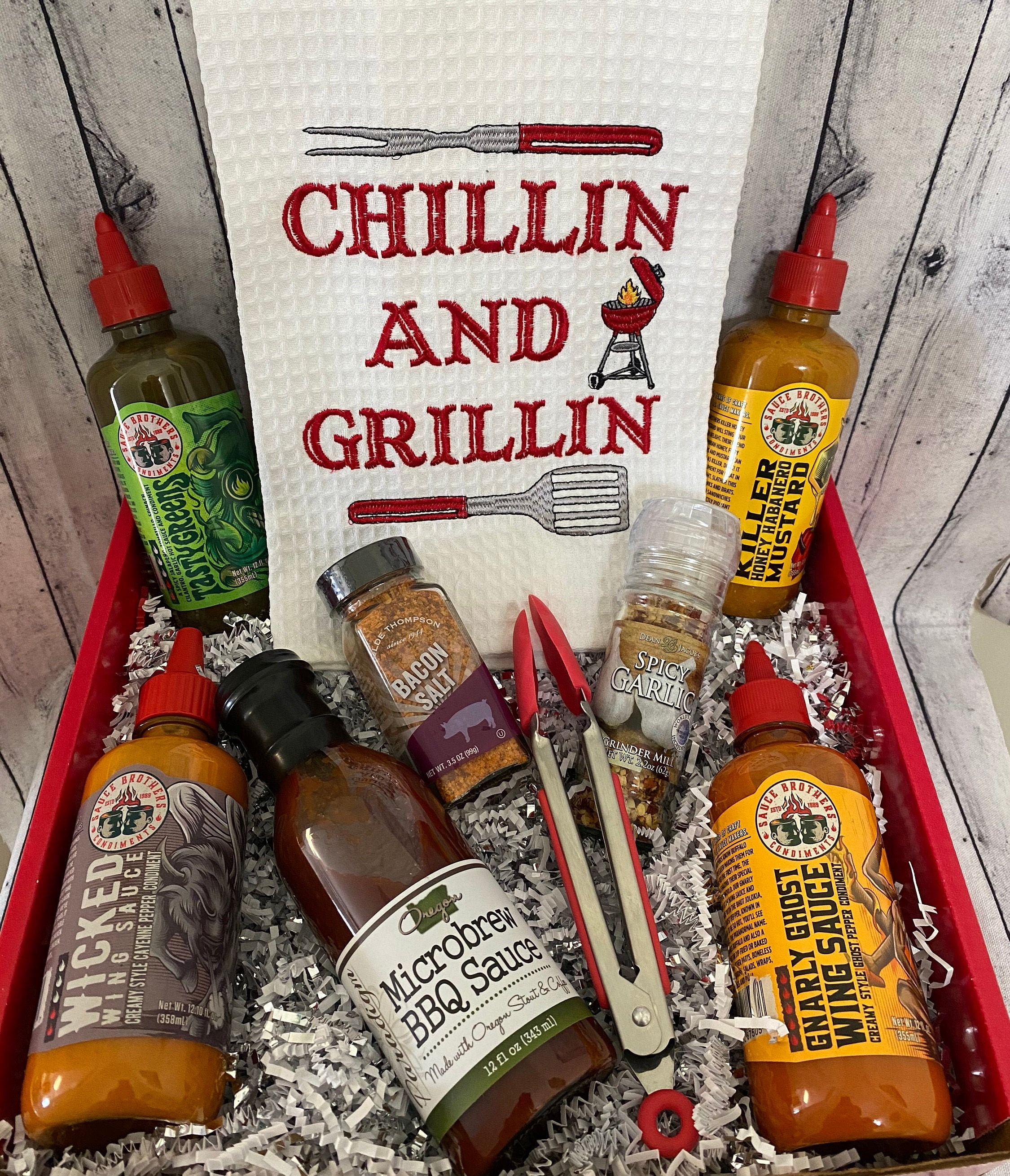 Gourmet Barbecue Sauce Sampler Gift Basket /BBQ Grilling Etsy