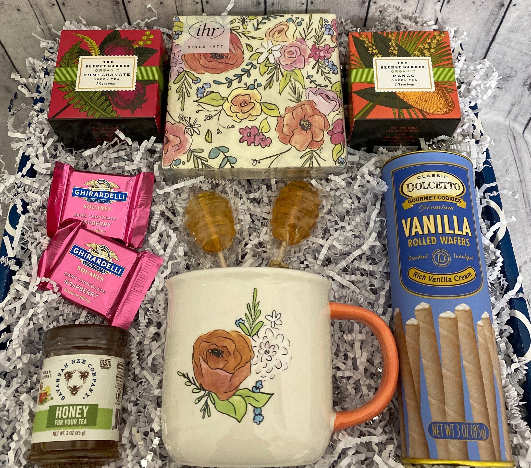 Tea Gift Basket, Gift for Her, Get Well Gift, Birthday for Her, Gift of ...
