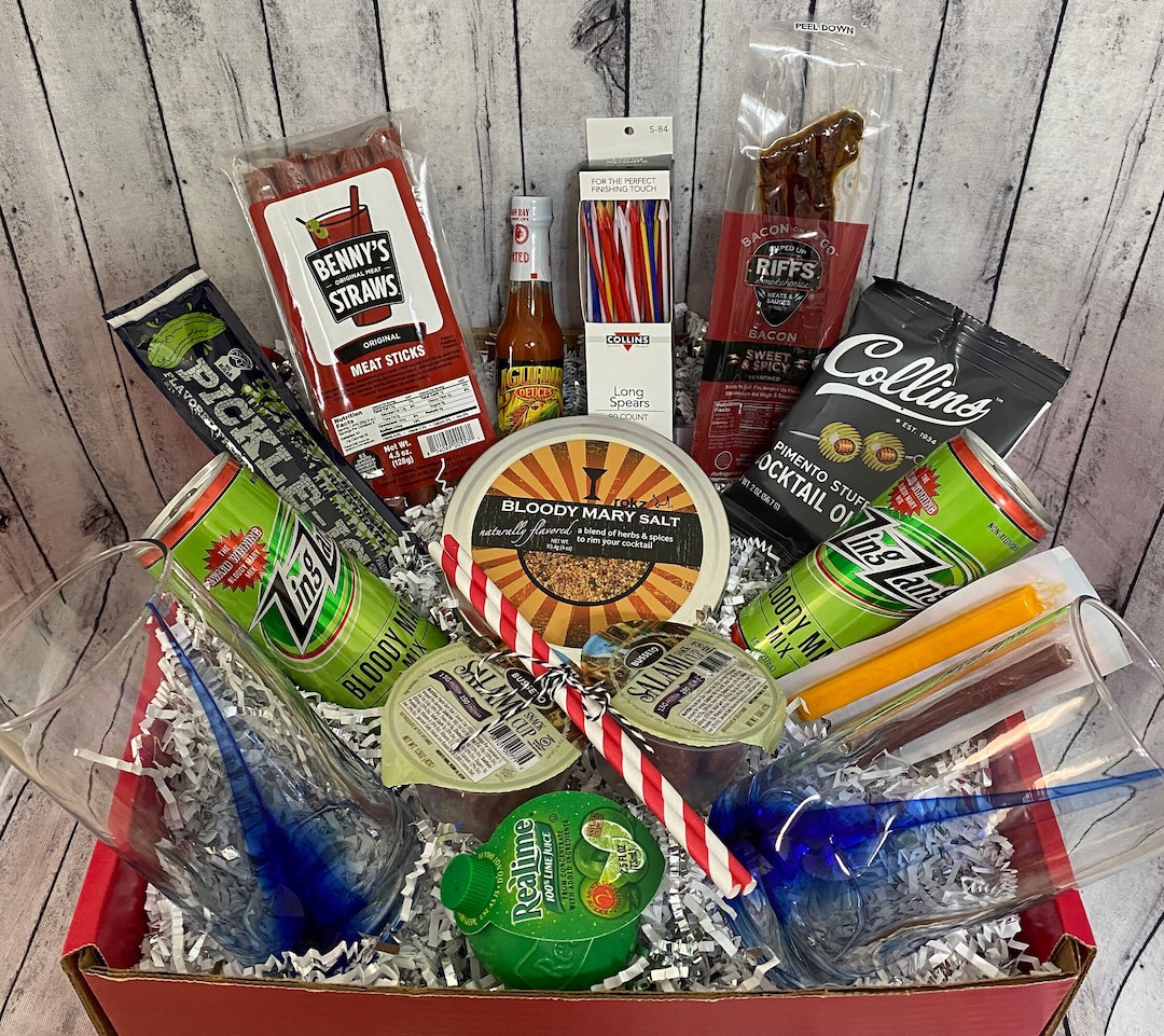 Gourmet Bloody Mary Gift Basket, Cocktails for Two, Thinking of You