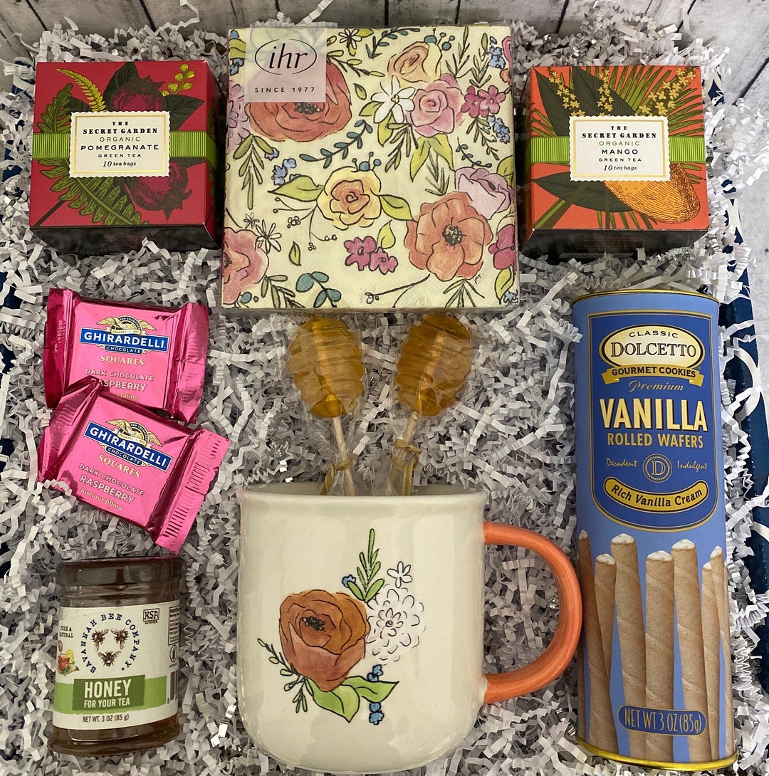 Tea Gift Basket, Gift for Her, Get Well Gift, Birthday for Her, Gift of ...