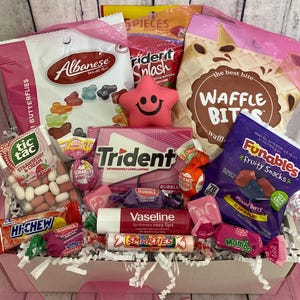 Girl Snack Box, Care Package for Girls, College Student Gift, Gift for Her, College Care Package, Birthday for Her, Pink Candy Gift Box